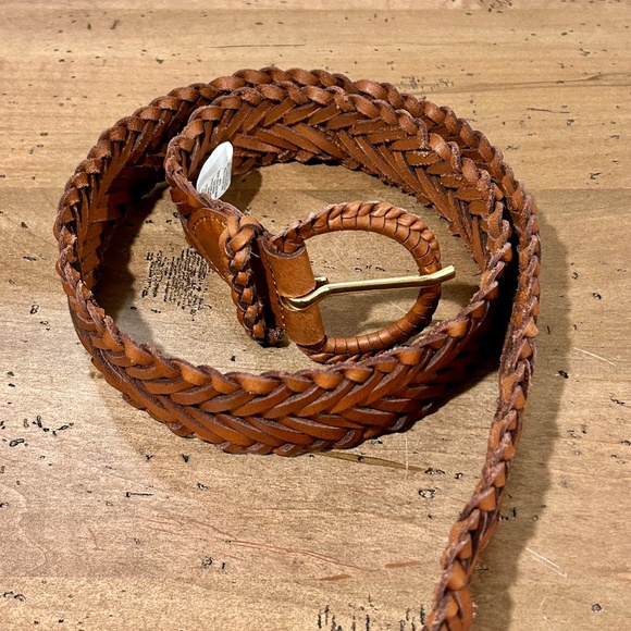 Boden Woven Leather Belt Tan main image 5
